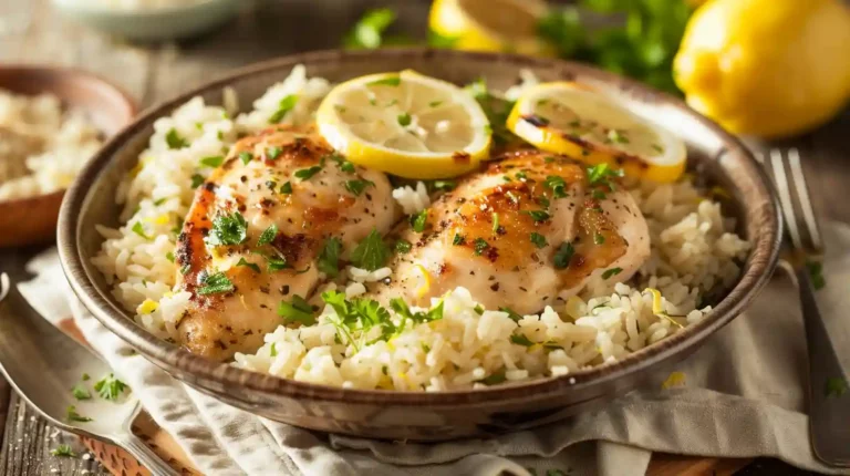 Slow Cooker Lemon Herb Chicken and Rice – Easy Crockpot Dinner