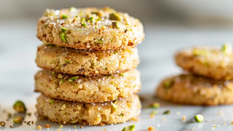 Pistachio Shortbread Cookies Recipe – Salty, Buttery & Perfectly Crisp