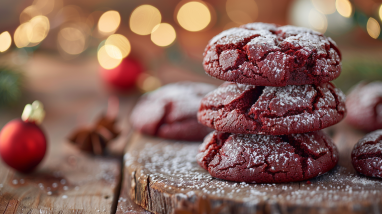 Red Velvet Crinkle Cookies – Festive, Fudgy and Perfect for Christmas