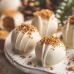 Inside view of Gingerbread Truffles with spiced chocolate filling