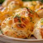 Mini grilled cheese Hawaiian rolls topped with parsley and melted cheddar