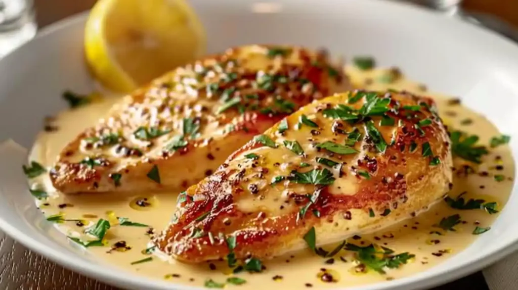 Morton&rsquo;s Steakhouse Chicken Christopher with creamy garlic lemon sauce