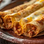 Crispy breakfast taquitos packed with savory filling and melted cheese