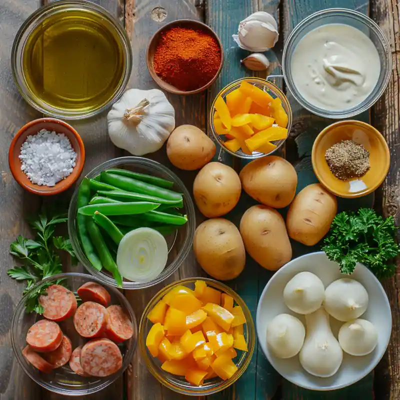 Ingredients for Cajun Potato Soup
