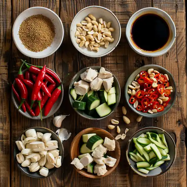 Ingredients for Crockpot Kung Pao Chicken