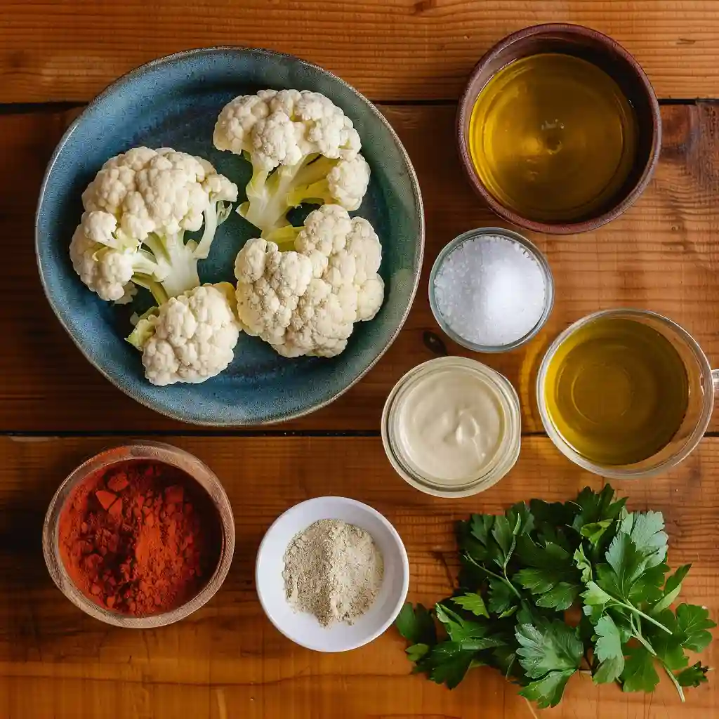 Ingredients for Moroccan cauliflower with tahini-honey