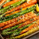 Roasted Asparagus & Carrots with lemon and herbs