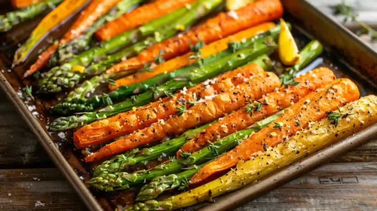 Roasted Asparagus & Carrots with lemon and herbs