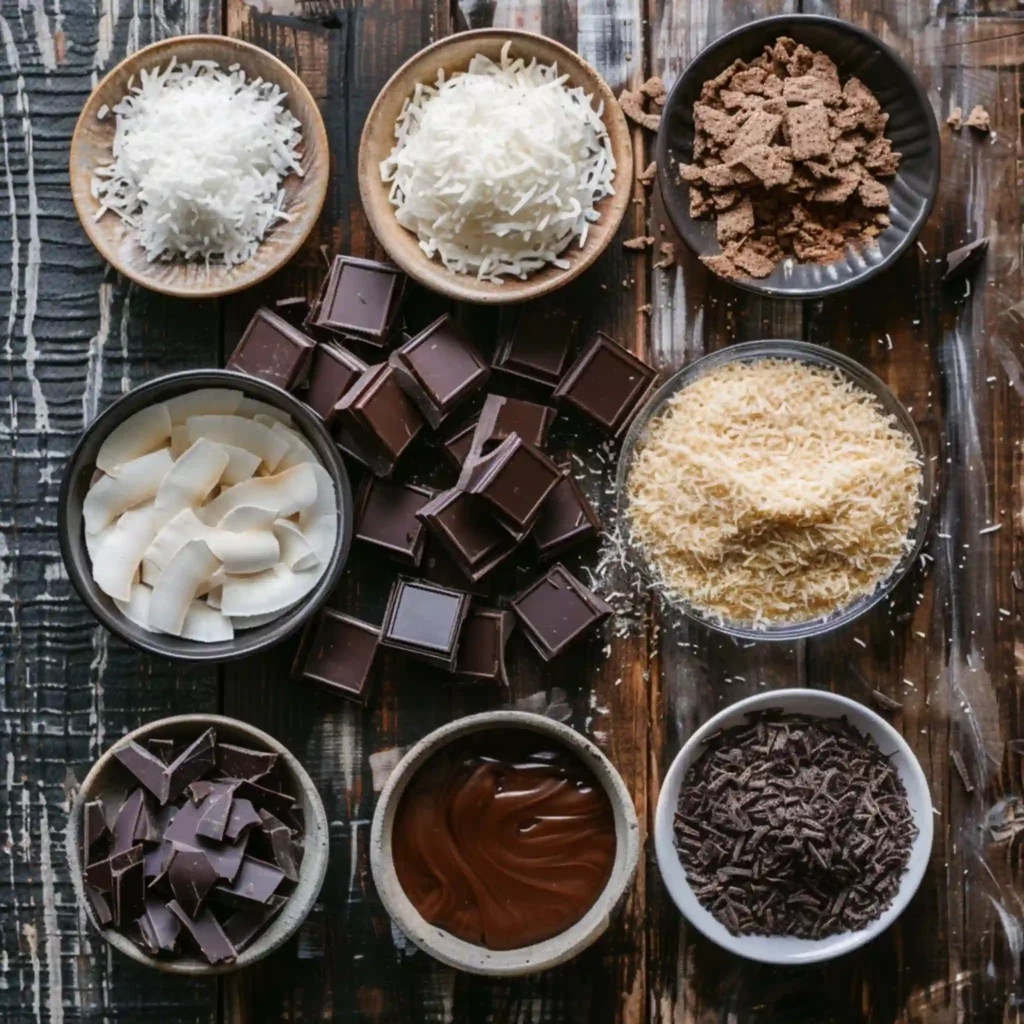 Samoa truffles ingredients top view