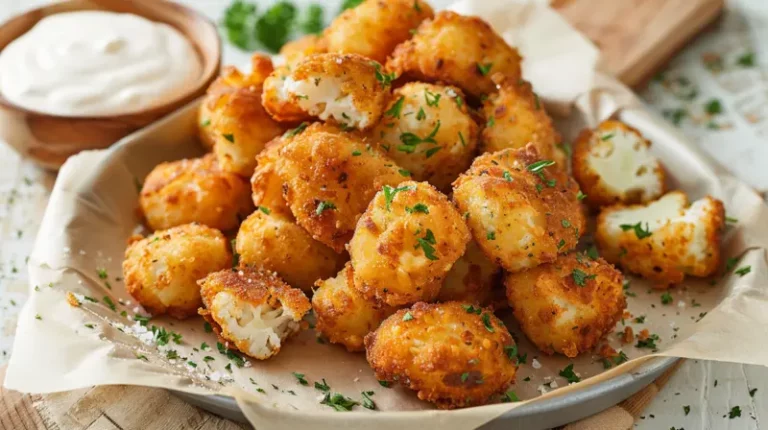 Two Ingredient Cottage Cheese Tots with crispy golden crust