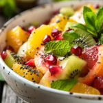 Winter Fruit Salad with citrus, kiwi, and pomegranate