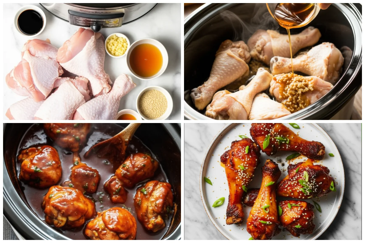 Close-up of perfectly cooked Are 5 Ingredient Slow Cooker Drumsticks