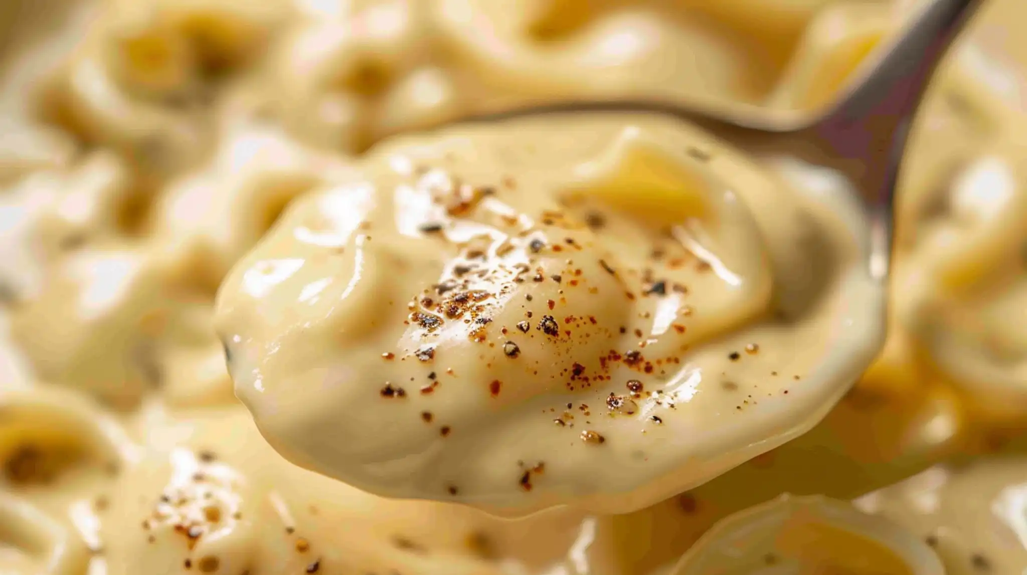 Creamy Cajun Alfredo sauce spooned over pasta
