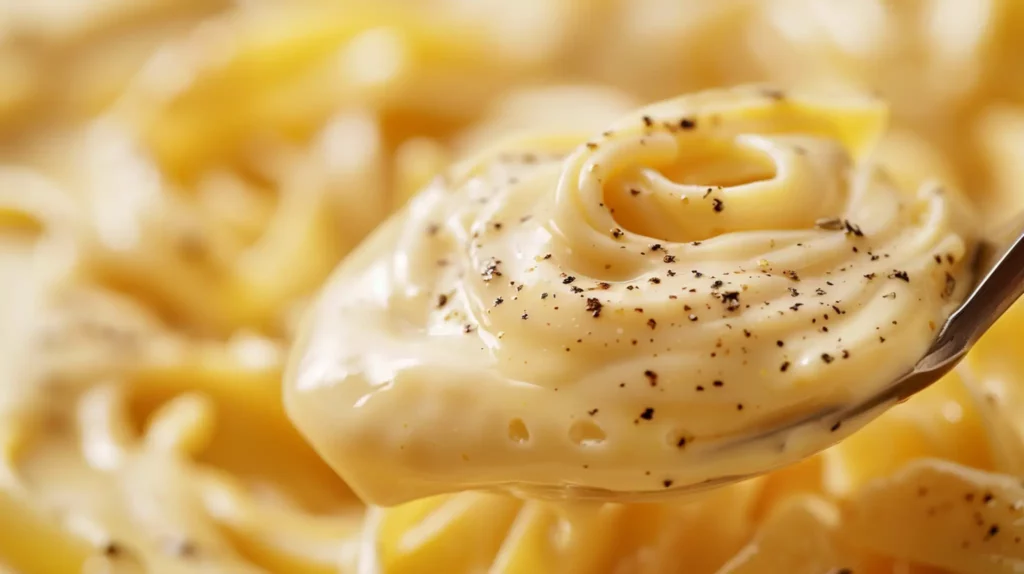 Cajun Alfredo sauce swirl on pasta