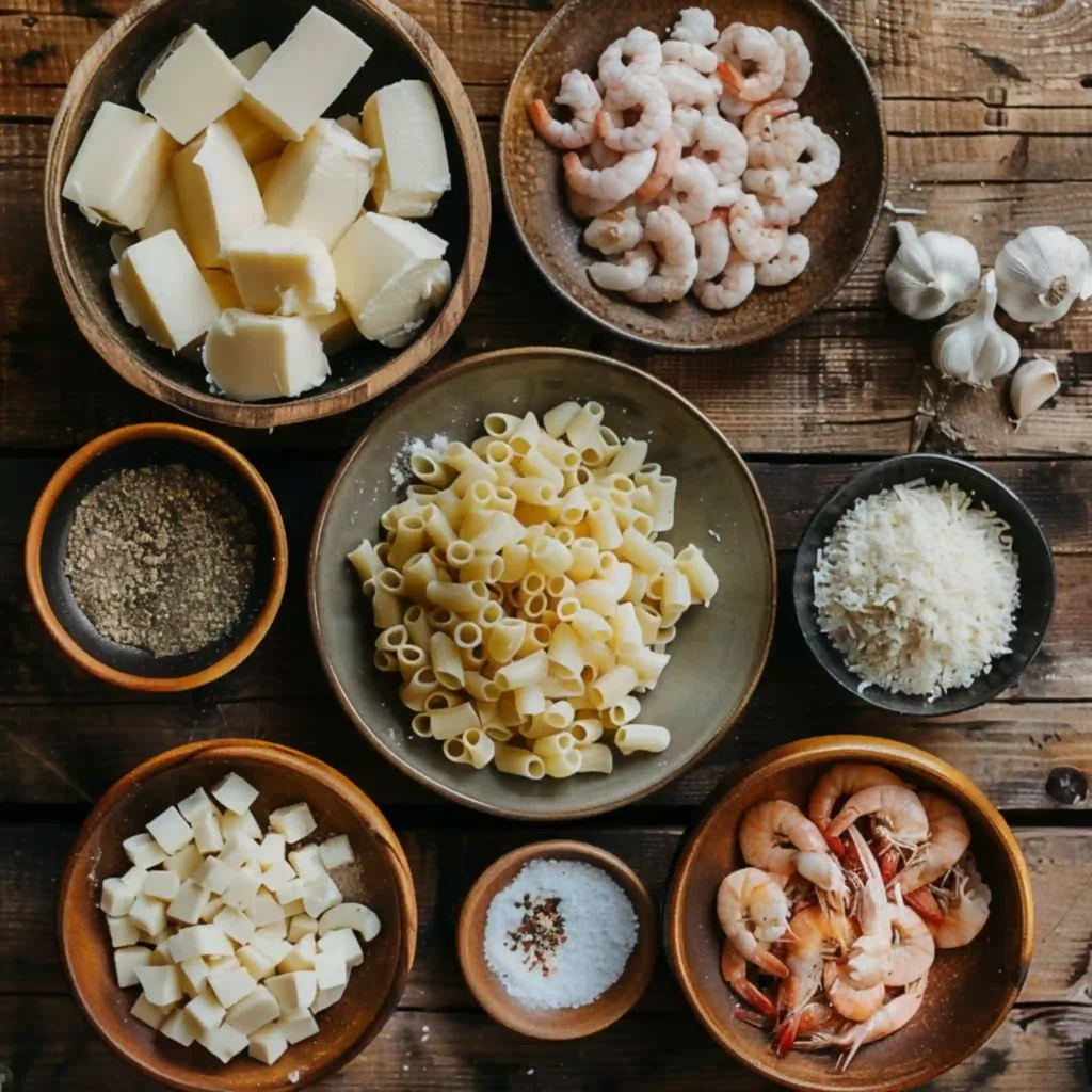 Cajun Alfredo sauce ingredients top view