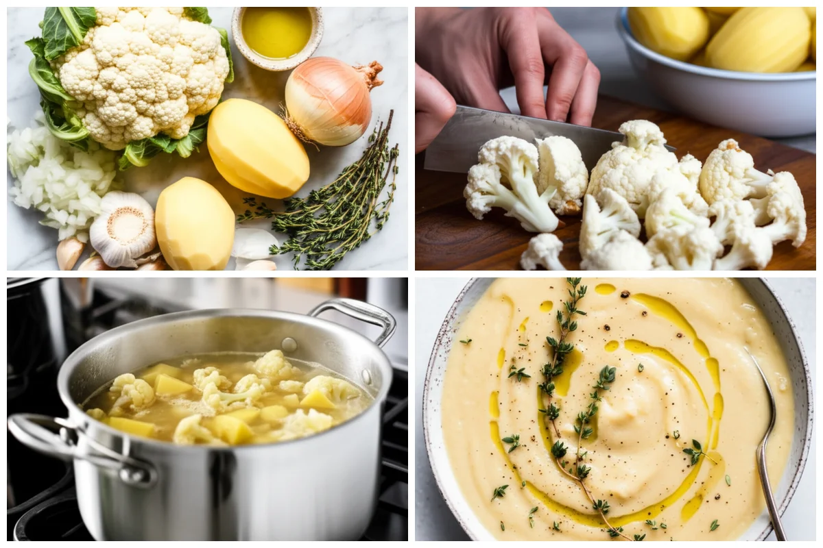Cooking Cauliflower Potato Soup step by step