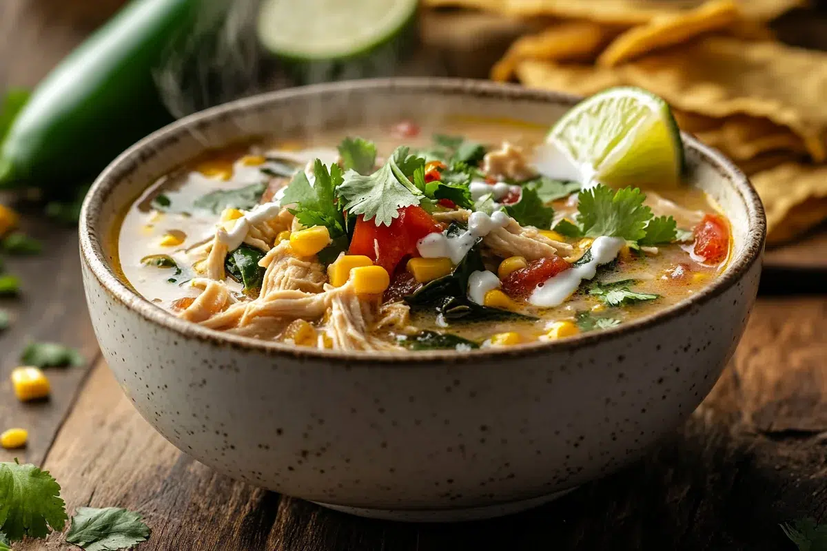 Chicken Poblano Soup - Easy homemade recipe