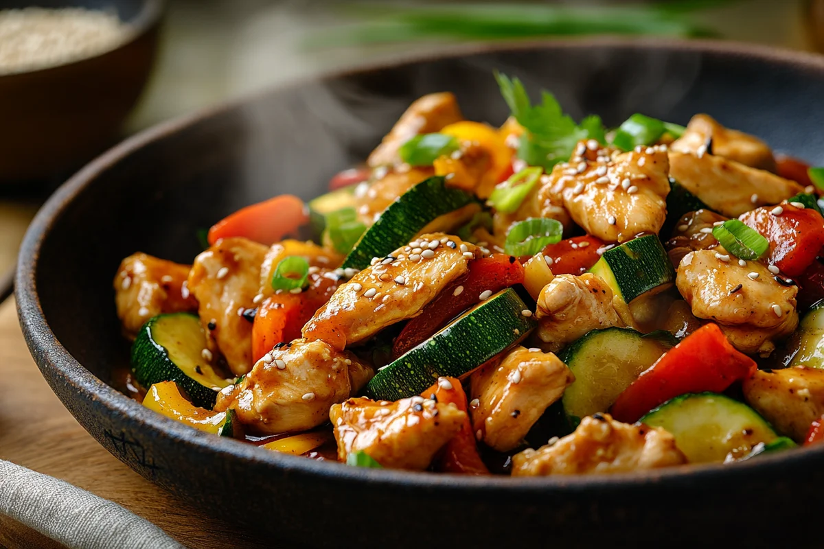 Chicken Zucchini Stir Fry - Easy homemade recipe