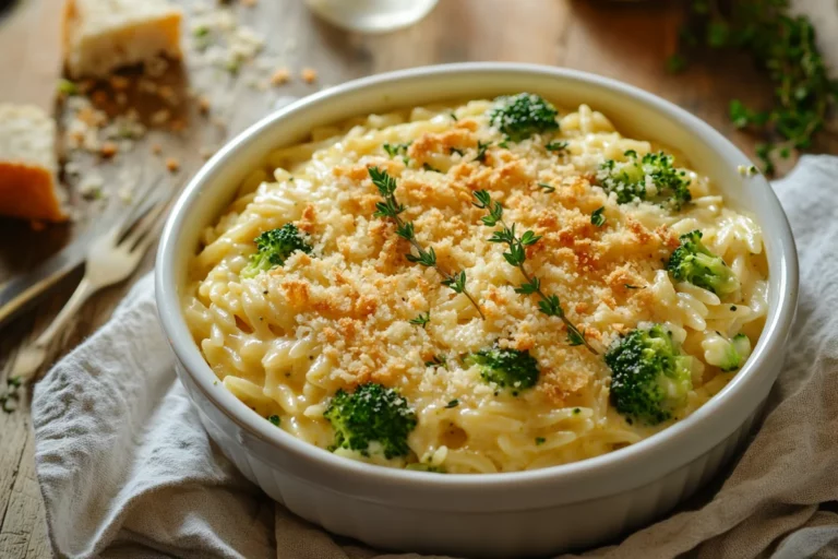 Creamy One-Pot Broccoli Cheddar Orzo - Easy homemade recipe
