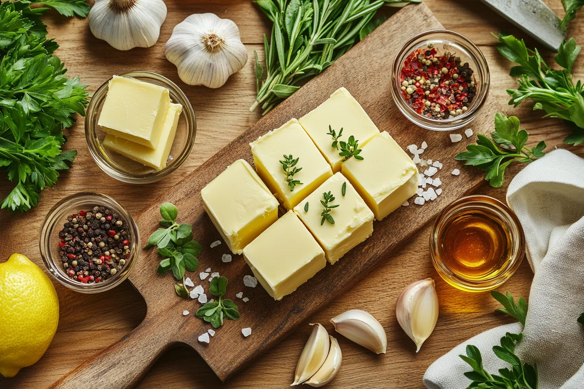 Fresh ingredients for Flavored Butter Recipe