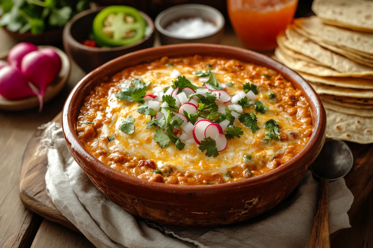 Frijoles Puercos recipe served on a plate