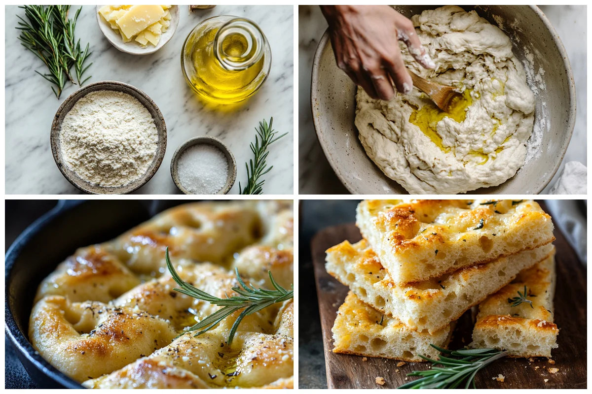 Cooking Garlic Parmesan Focaccia Bread step by step