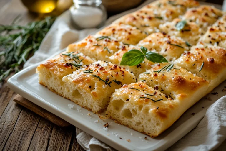 Garlic Parmesan Focaccia Bread - Easy homemade recipe
