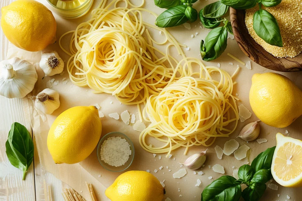 Ingredients for Lemon Capellini Salad