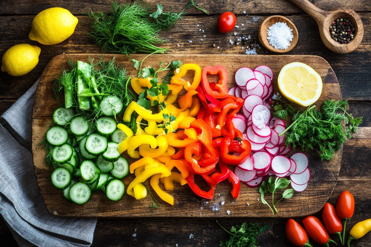 Fresh ingredients for Radish Salad Recipe