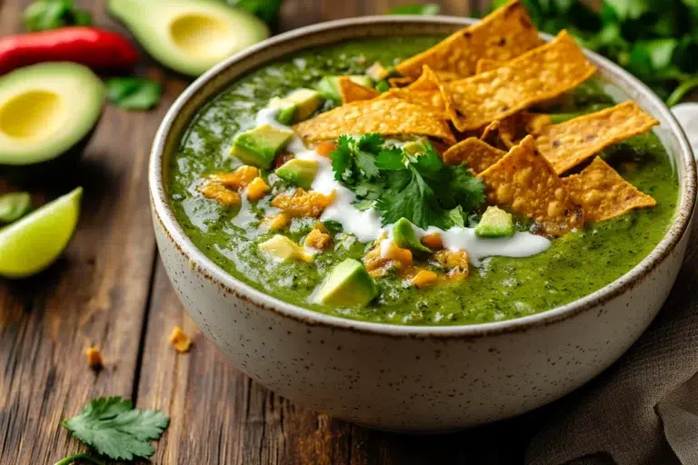 Roasted Poblano Soup - Easy homemade recipe