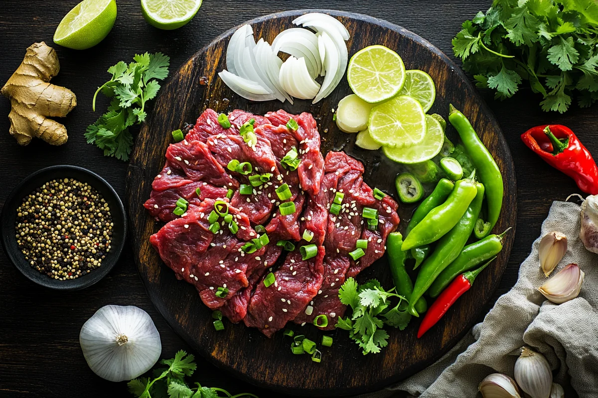 Cooking Sizzling Chinese Pepper Steak with Onions step by step