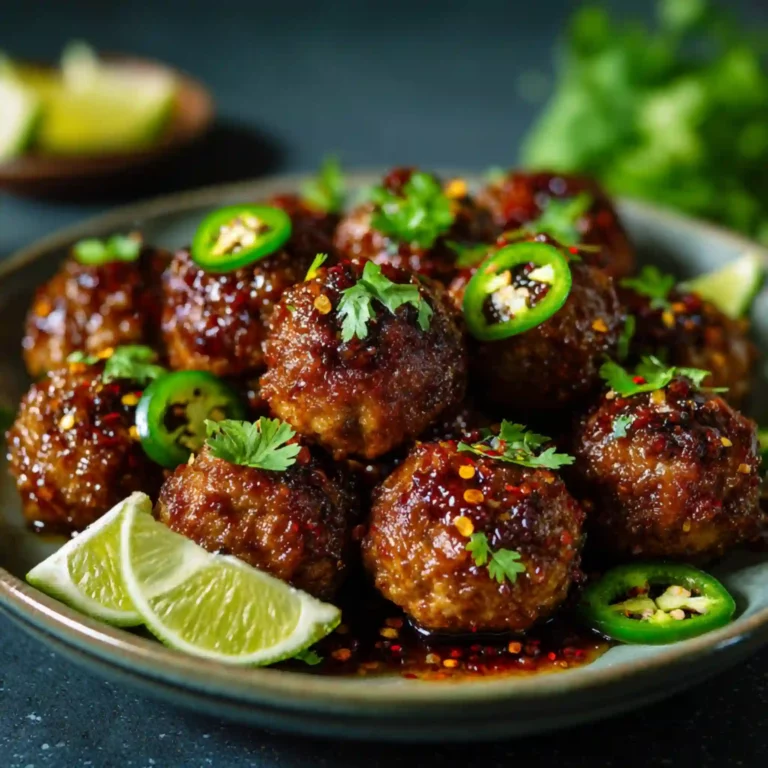 Spicy Mexican donkey balls garnished with cilantro and jalapeños
