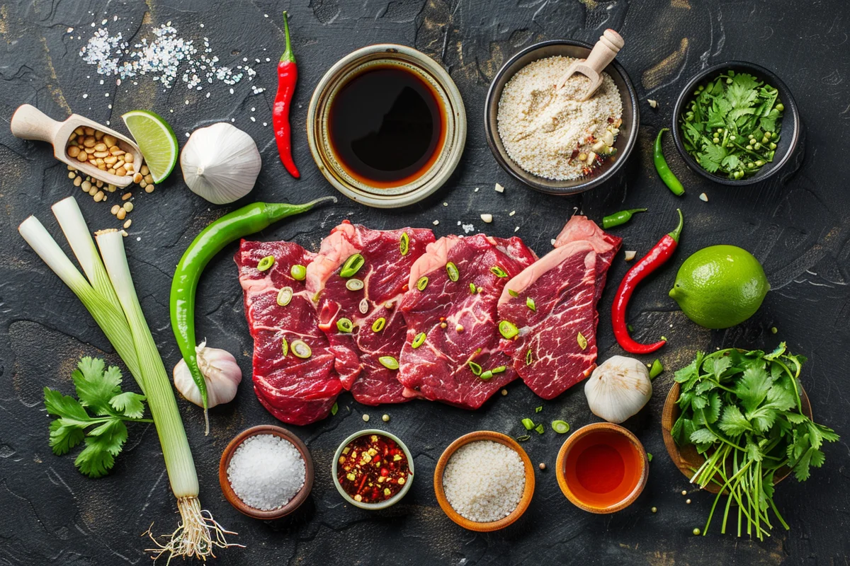 Cooking Thai Crying Tiger Steak on the grill