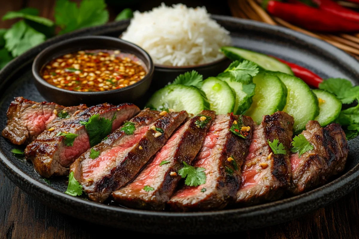 Thai Crying Tiger Steak - Easy homemade recipe