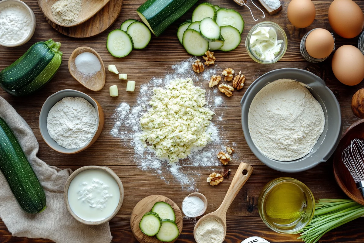 Step-by-step mixing of Zucchini Bread Recipe batter