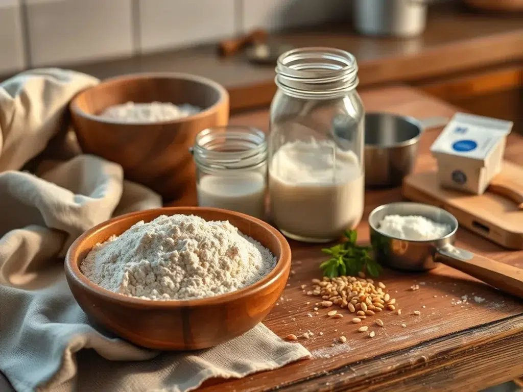 Ingredients for Beginner Sourdough Starter