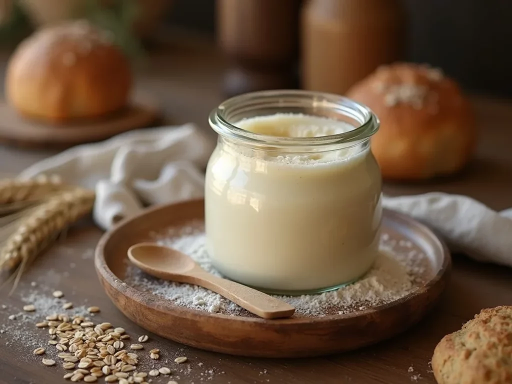 Beginner Sourdough Starter served on a plate