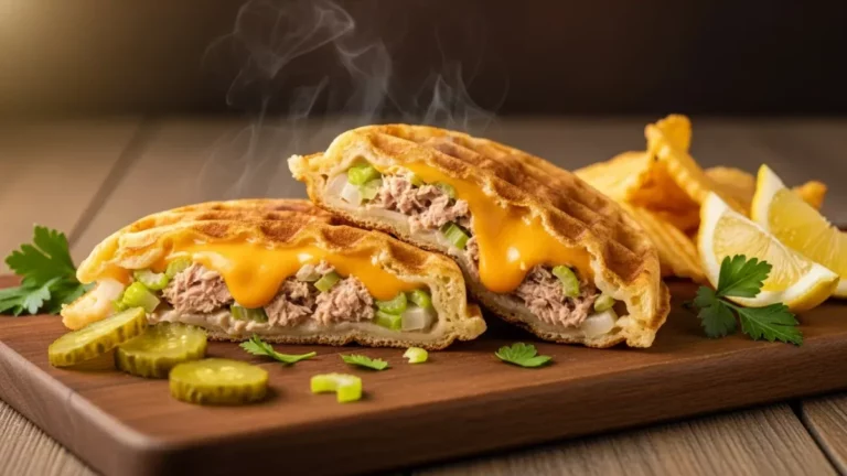 Savory Tuna Melt Chaffle - Easy homemade recipe