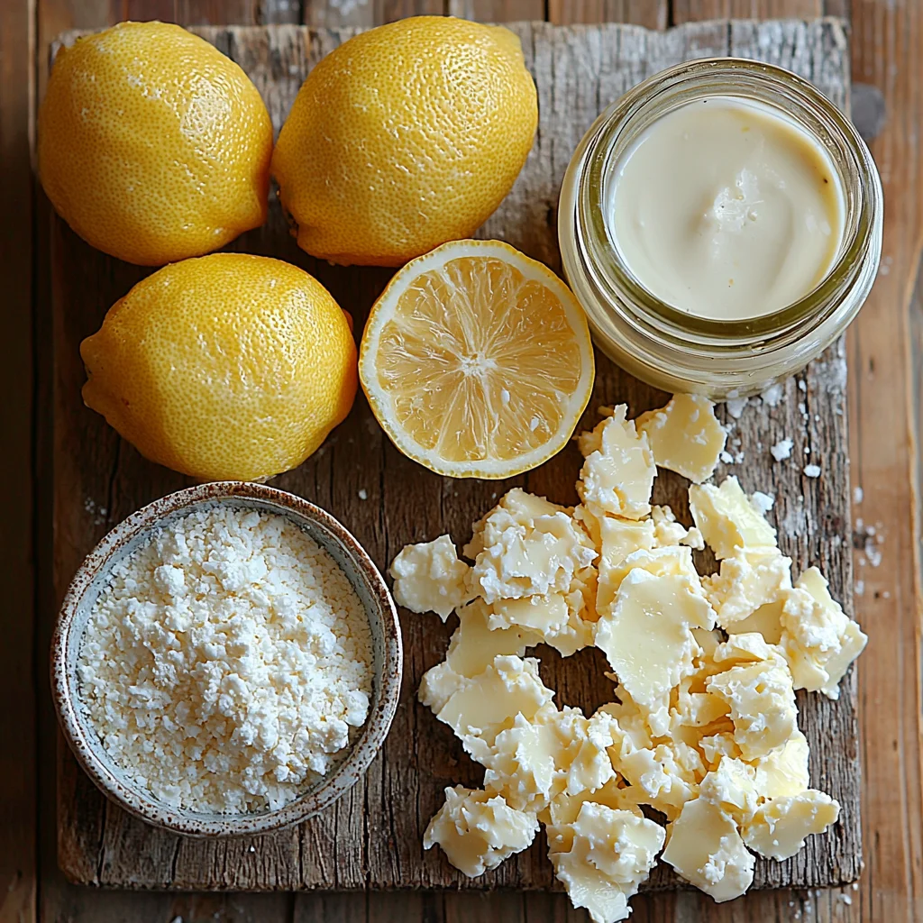cream cheese block and lemon zest on a white plate for Easy Lemon Cream Cheese Dump Cake