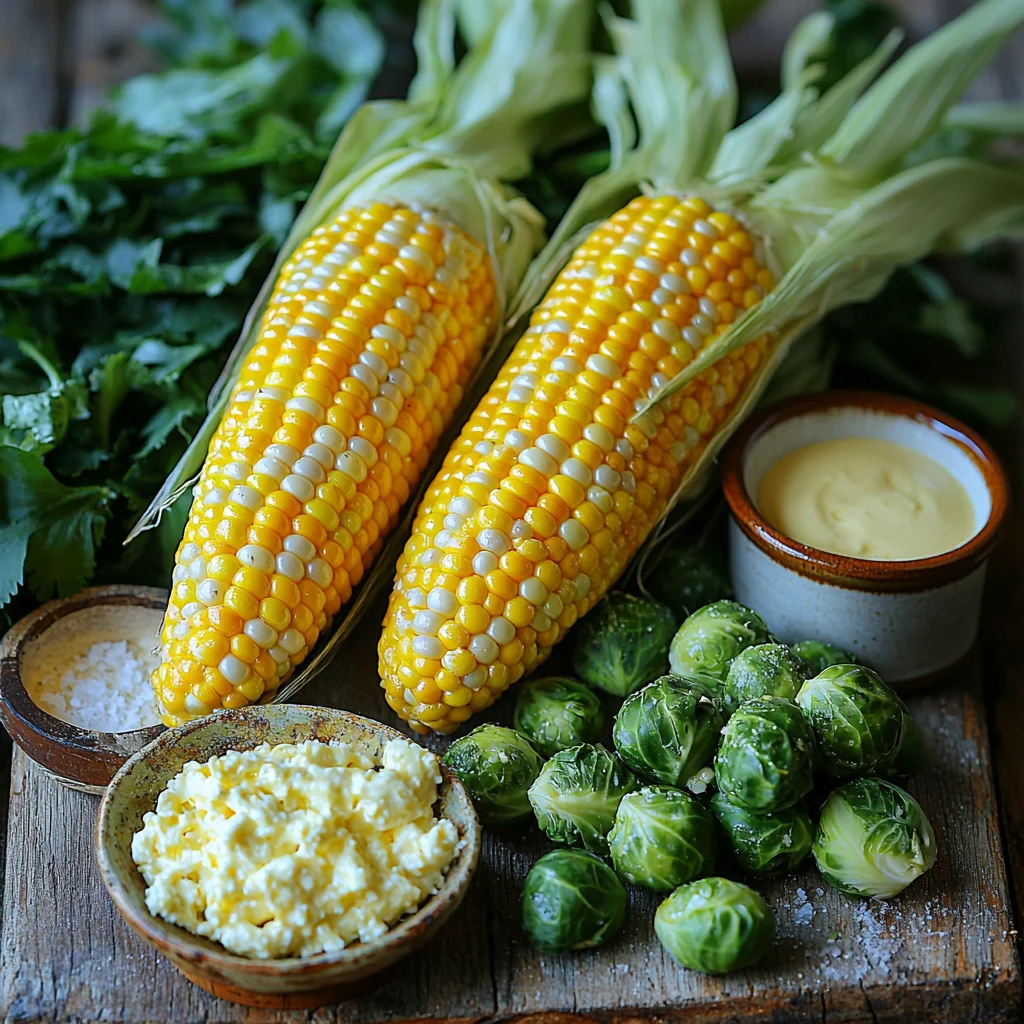 Golden roasted Mexican street corn Brussels sprouts coated in creamy chipotle sauce with fresh cilantro sprinkles